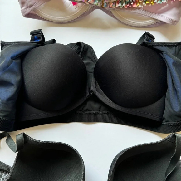 Bundle of 3 Bras Victoria's Secret Uplift Semi Demi VSX Sports Bra Swim Sz 34D - Picture 6 of 14